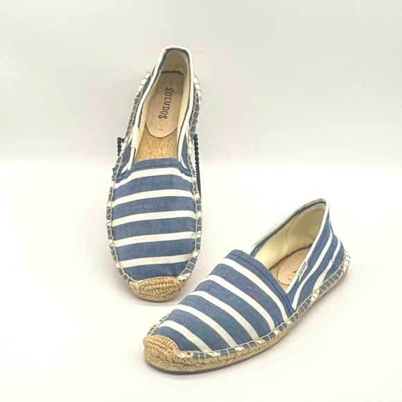 Soludos light blue and White Striped Espadrilles - Picture 2 of 5